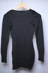 Jane Norman Black and Grey Sweatshirt - Small