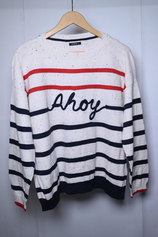 Roman Offwhite 'Ahoy' Sweatshirt - Medium