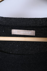 Avenue Sparkly Black Sweatshirt - Medium