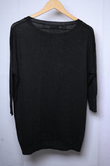 Avenue Sparkly Black Sweatshirt - Medium