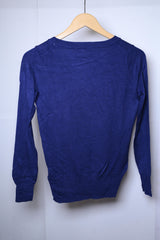 M&S Women's Navy Blue Viscose Sweater