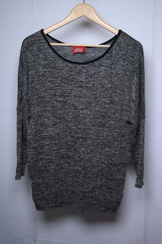 Miss Sassy Oversized Grey Sweatshirt - Medium