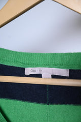 Gap Green and Blue Striped Sweatshirt - Small