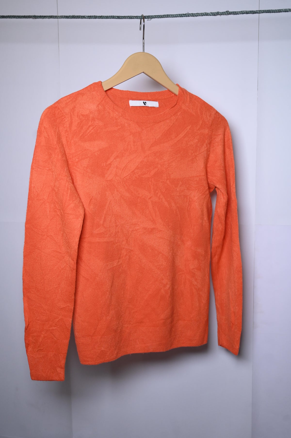 V Orange Winter Blouse