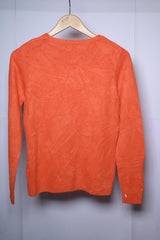 V Orange Winter Blouse