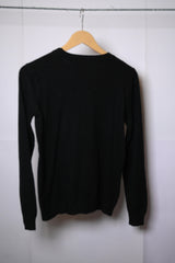 Qed London Black Small Sweatshirt with Swans