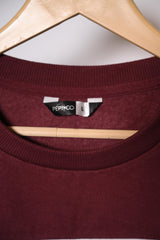 Pep&Co Maroon, Black, and White Sweatshirt - Large