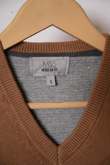 Brown M&S Small Sweater (Cut Sleeves)