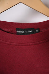 Pretty Little Thing Maroon Sweatshirt - Medium