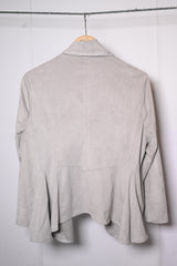 Casual Grey Polyester Shrug