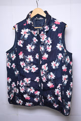 Janina Vivid Blue Floral Puffer Jacket