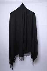 Thriftyfy Black Pashmina Shawl - Versatile Black Shawl