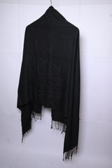 Thriftyfy Black Pashmina Shawl - Versatile Black Shawl