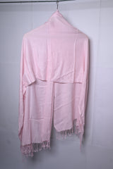 Thriftyfy Baby Pink Pashmina Shawl - Soft and Feminine