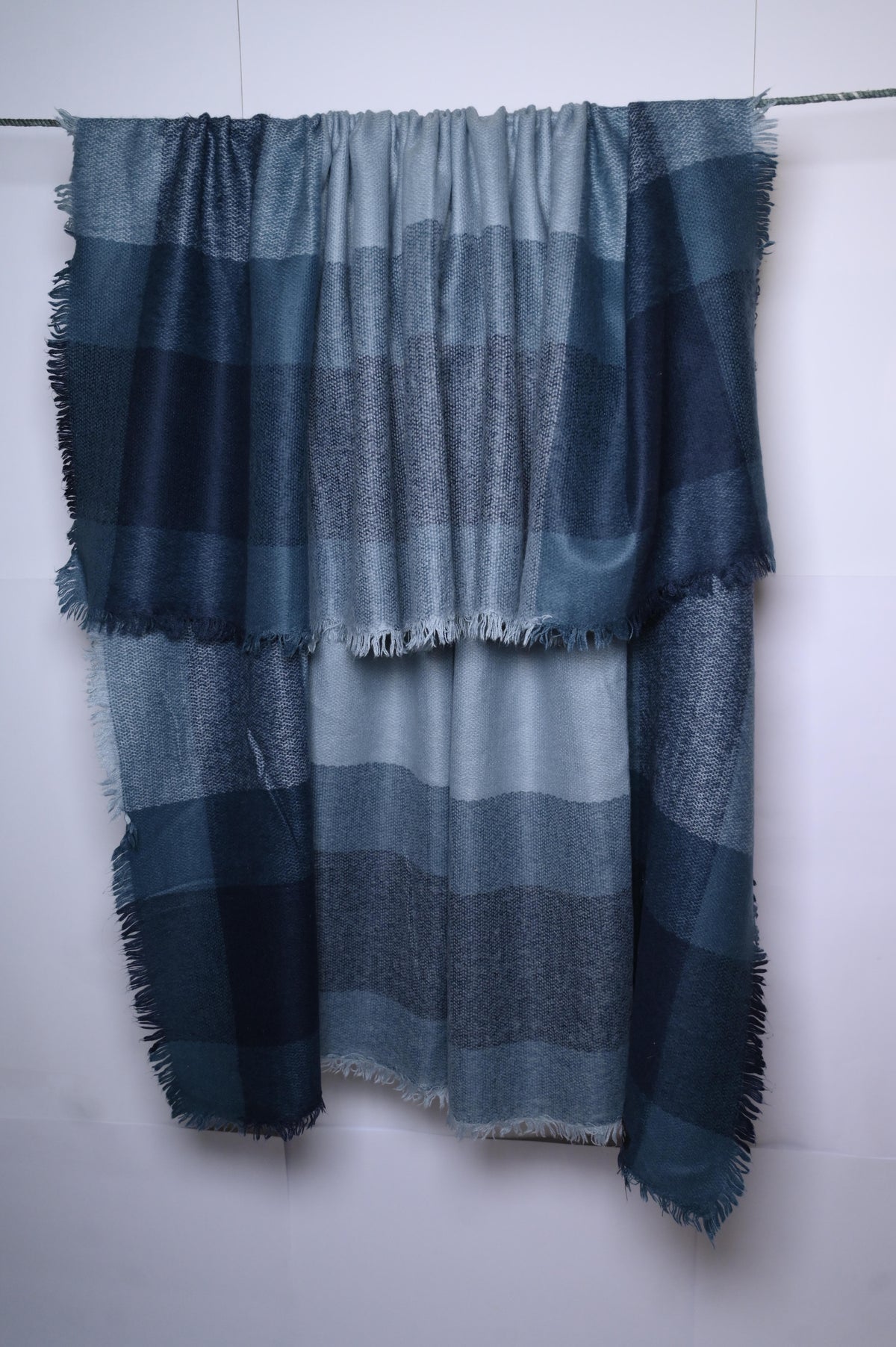 Thriftyfy Blue Cotton Shawl - Lightweight and Comfortable