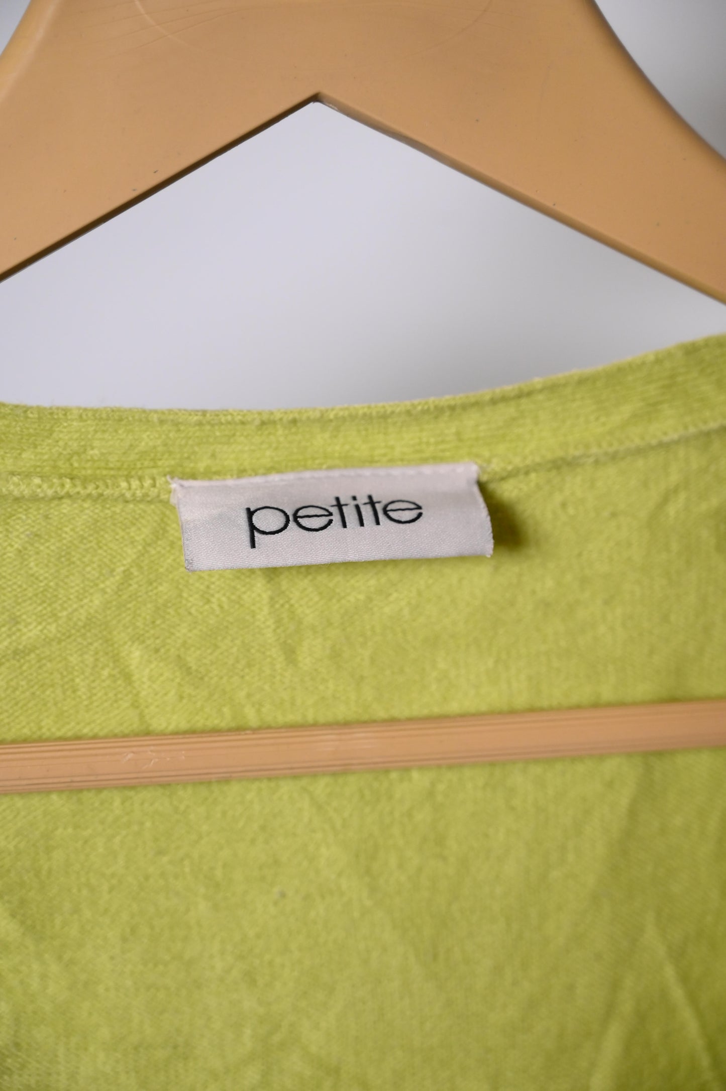 Petite Medium Light Green Sweatshirt