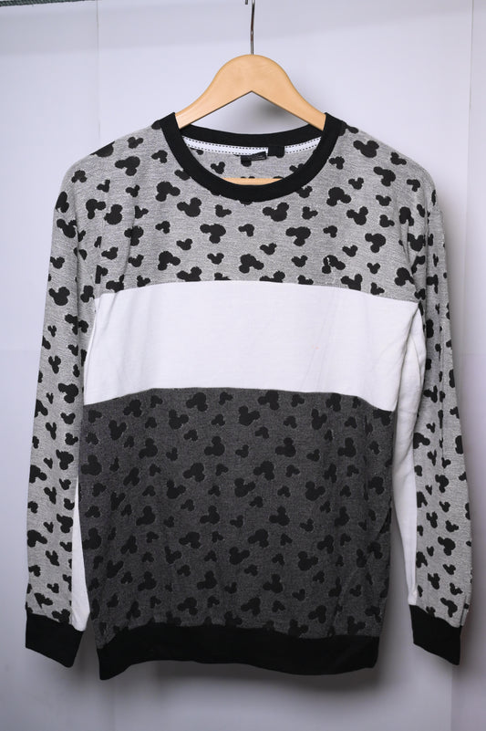 Disney Grey, Black, and White Sweatshirt