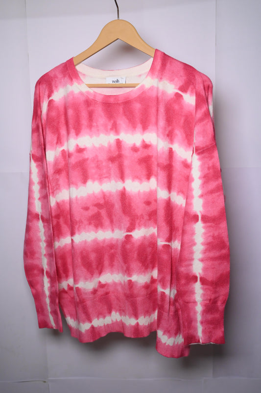 Wallis Pink & White Sweatshirt (Large)