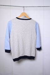 M&Co White and Blue Sweatshirt - Medium