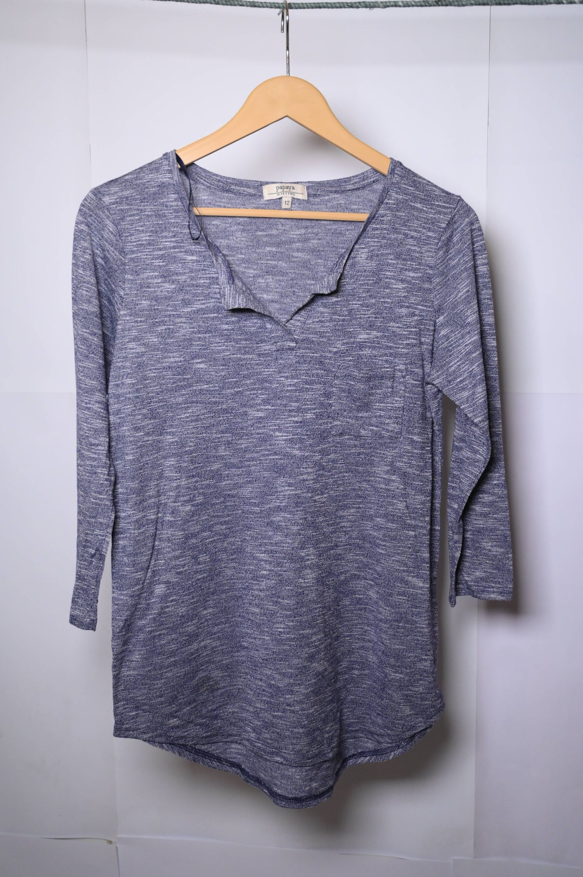 Papaya Grey & White Sweatshirt (Medium)