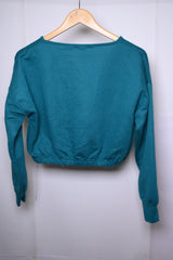 Booho Green Crop Sweatshirt