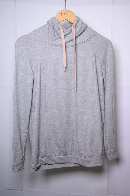 NX sport hoodie a full sleeves for a grey colour