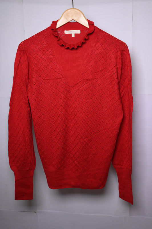 Next Large Red Turtle Neck Sweatshirt