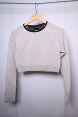 My Protein Greyish Cream Crop Sweatshirt - Large