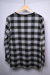 F&F Black and Grey Check Medium Sweatshirt