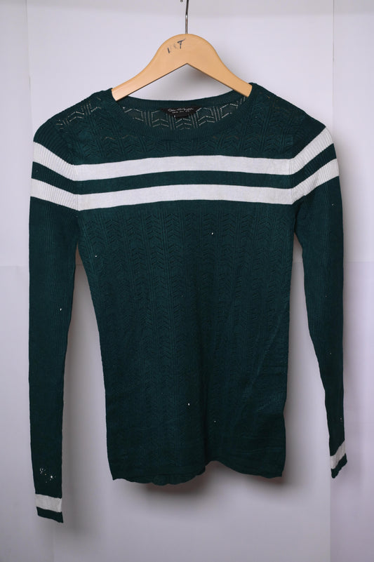 Miss Selfridge Green Sweatshirt - Small