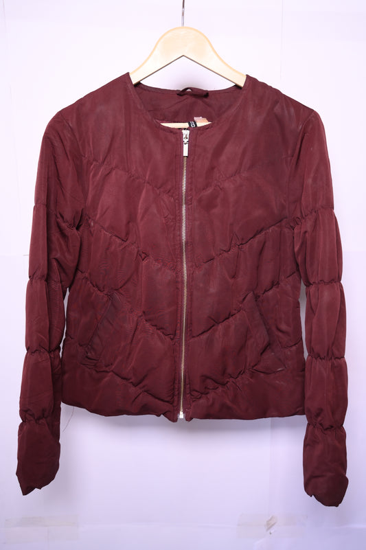 H&M Maroon Trendy Puffer Jacket