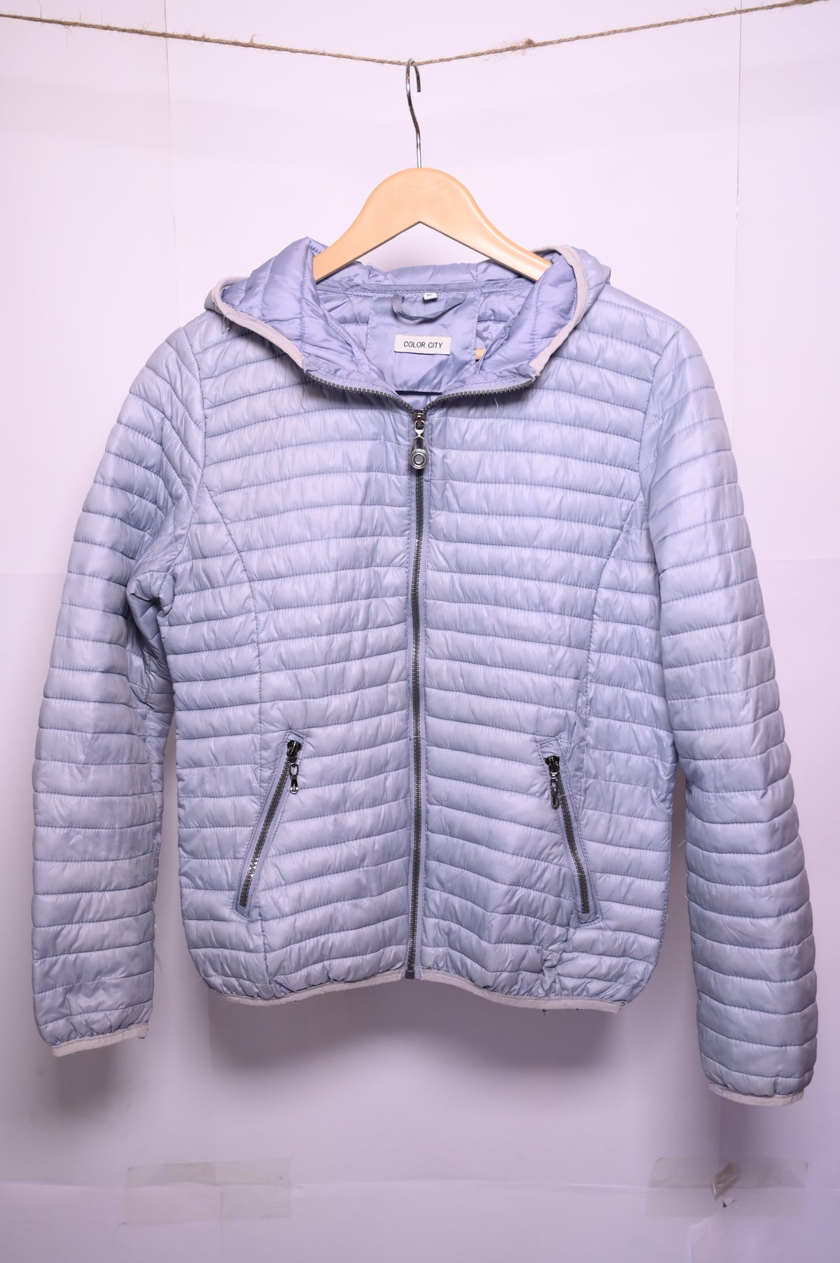 Color City Gray Extra Large Puffer Jacket