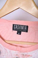 Casamia Small Pink and Grey Striped Sweatshirt