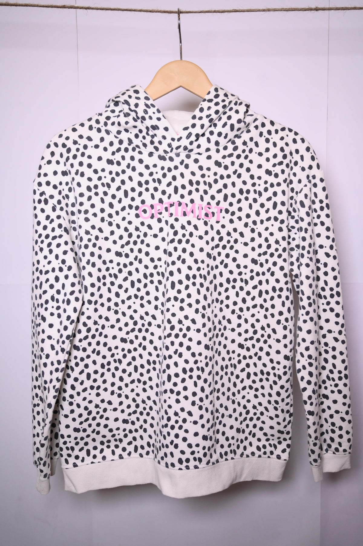 Primark White & Black Dots Hoodie