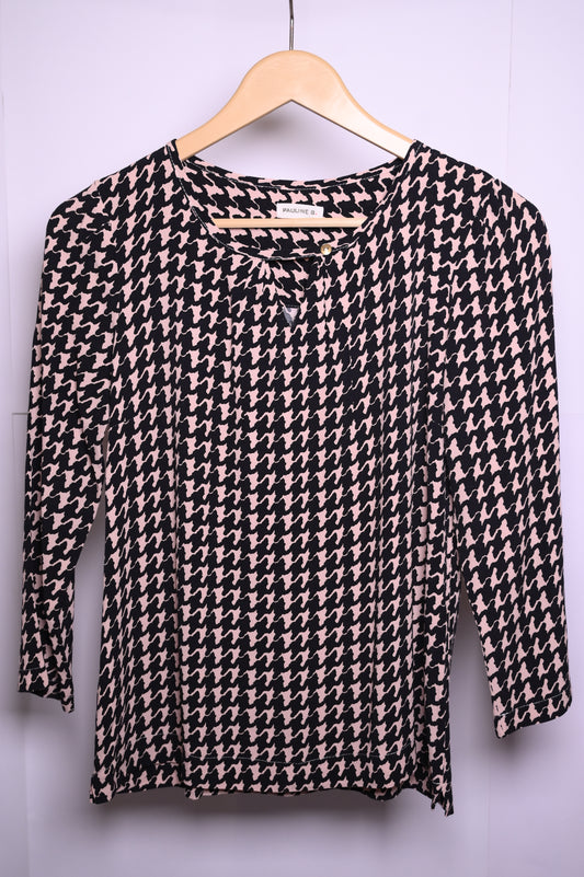 Pauline B Pink and Black Blouse – Small