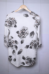 F&F White with Flowers Sweatshirt - Medium