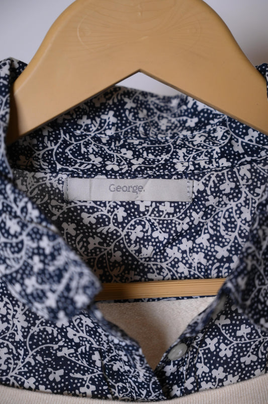 George Dual-Tone Off-White & Black Full-Sleeve Shirt