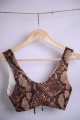 Pretty Little Things Brown Crop Top - Small