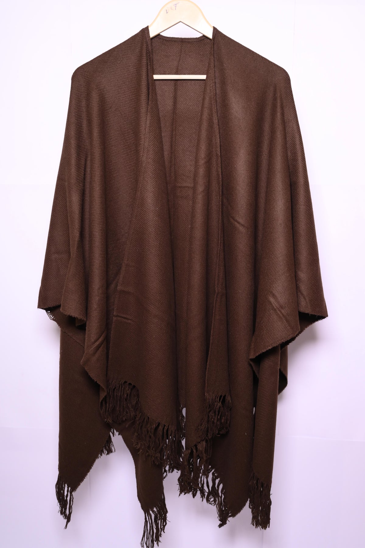 Dark Brown Polyester Shrug