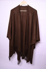 Dark Brown Polyester Shrug