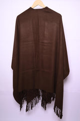 Dark Brown Polyester Shrug