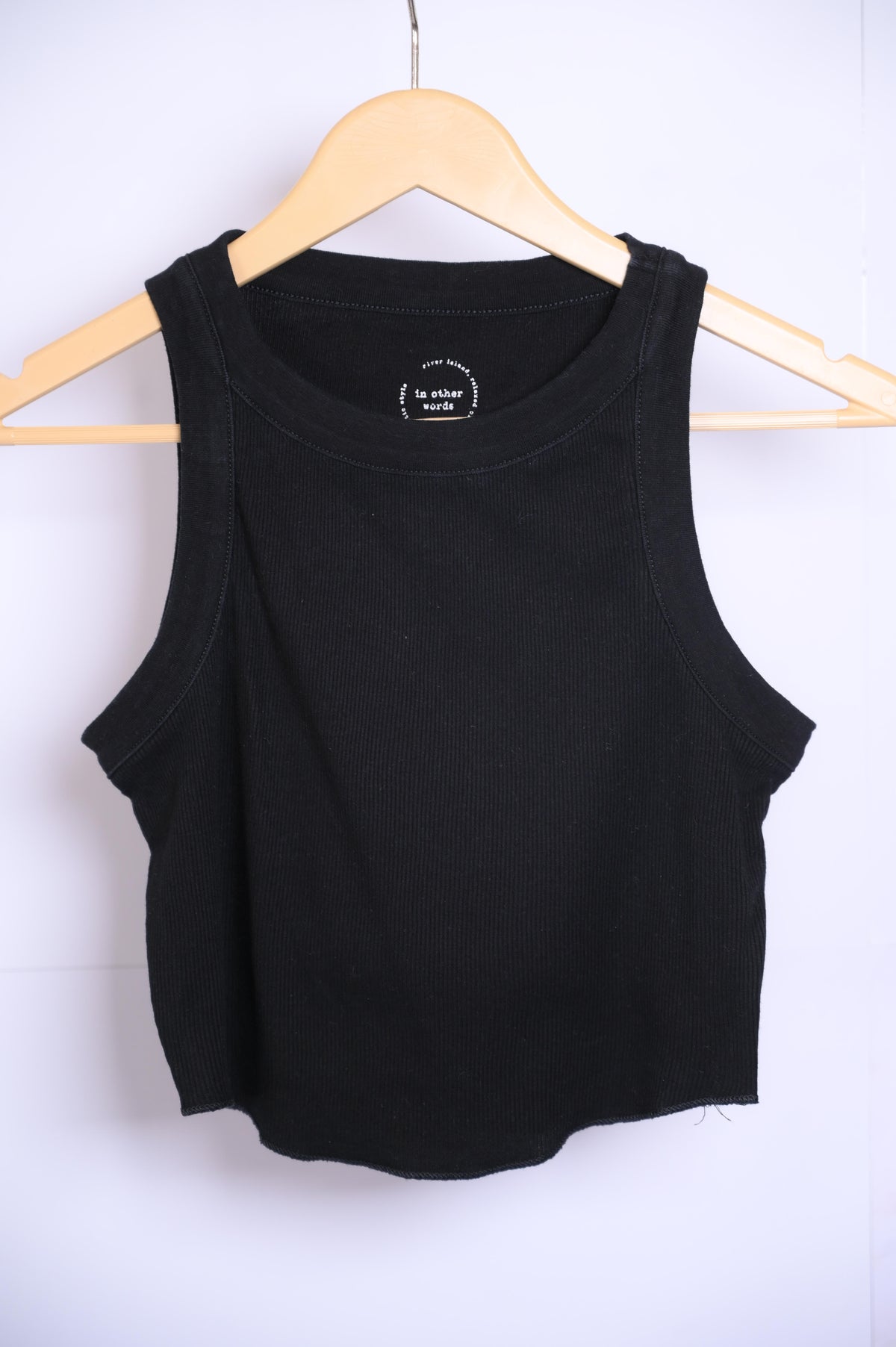 River Island Black Crop Top - Small