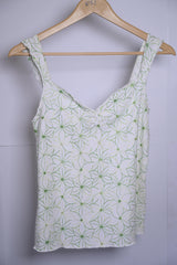 Peruna by M&S White & Green Tank Top - Medium