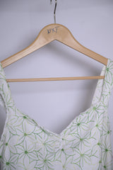 Peruna by M&S White & Green Tank Top - Medium