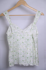 Peruna by M&S White & Green Tank Top - Medium