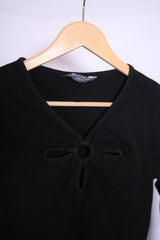 Primark Black Crop Top - Medium