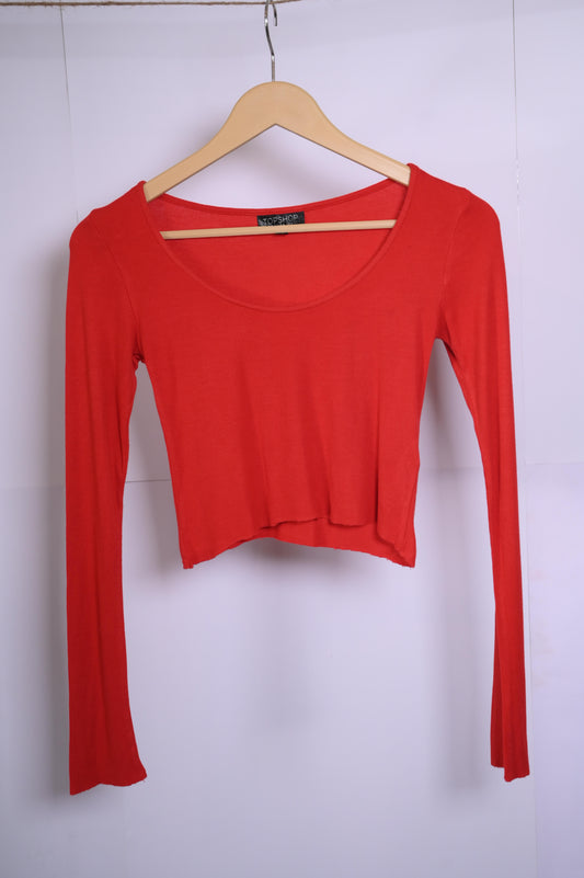 Red Top Shop Crop Top – Small