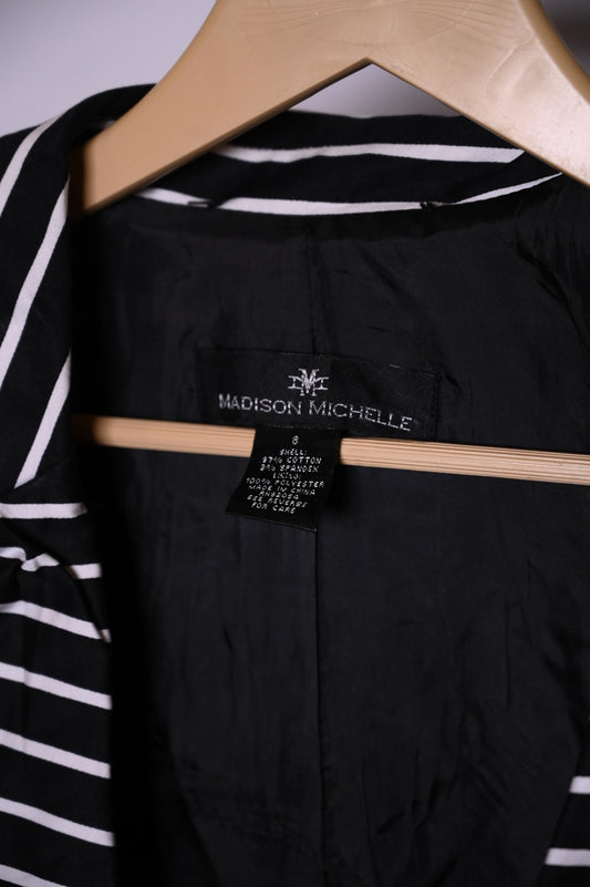 Madison Michelle Black and White Coat