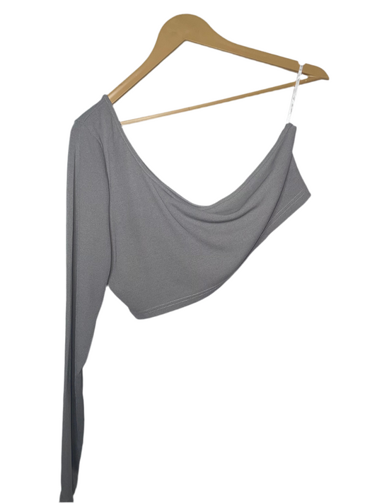 Shein One-Sleeve Grey Tank Top
