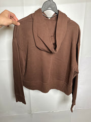 Zara Brown Crop Hoodie - Small